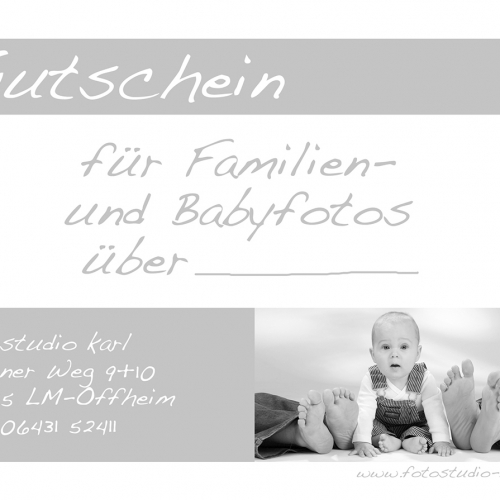 Gutschein Babyfotos